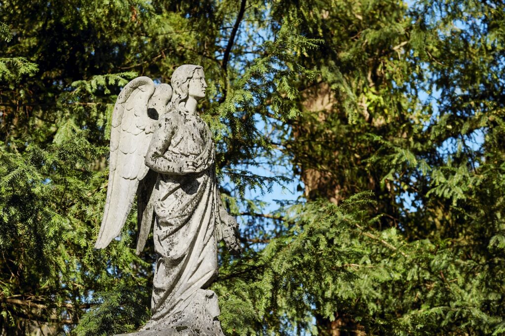 angel, figure, stone figure