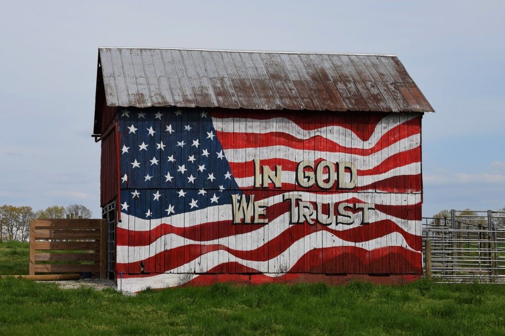 in god we trust barn, barn, tennessee
