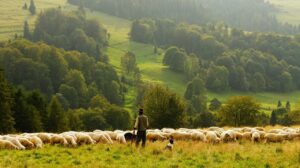 sheep, farmer, shepherd